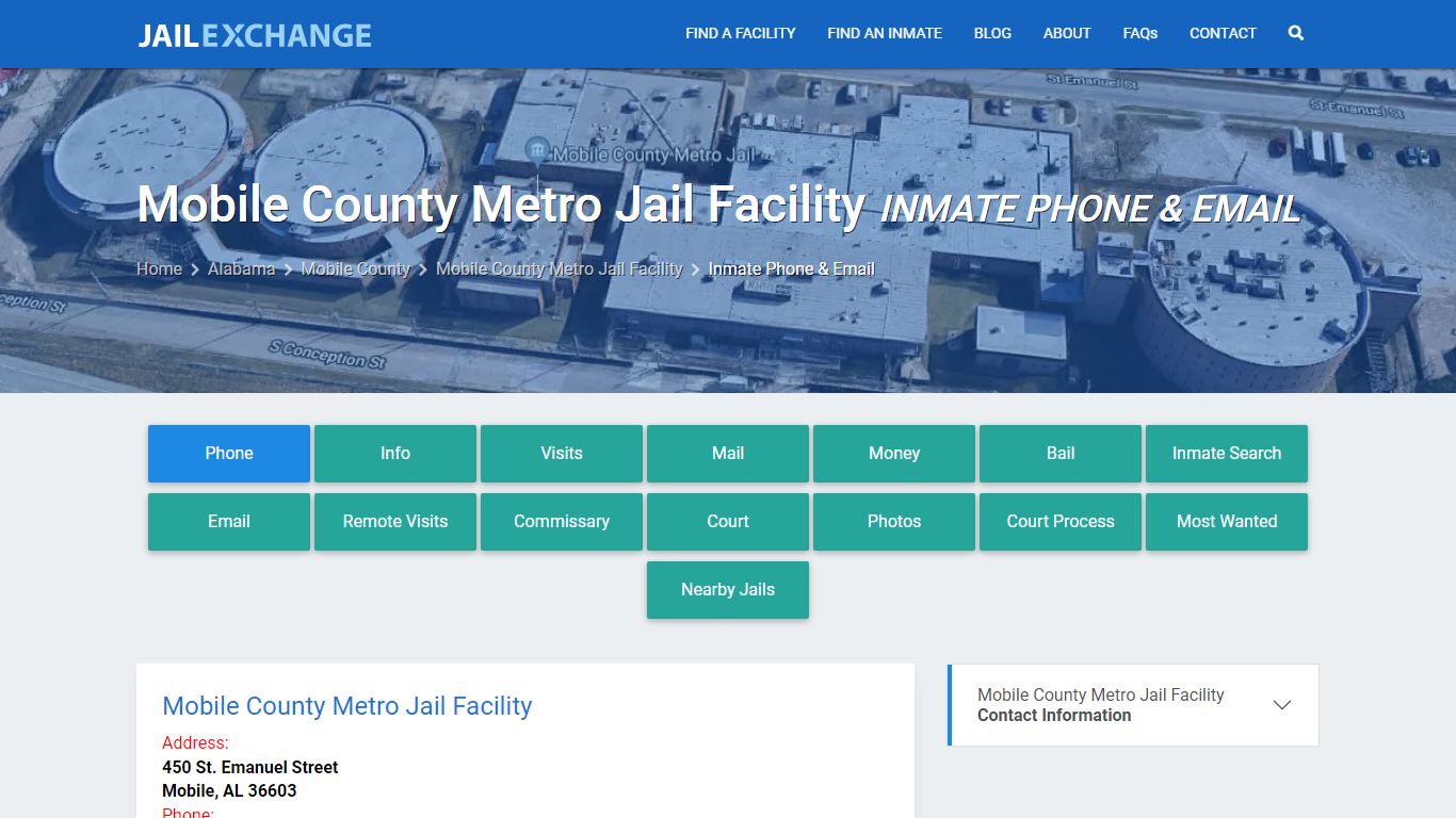 Inmate Phone - Mobile County Metro Jail Facility, AL